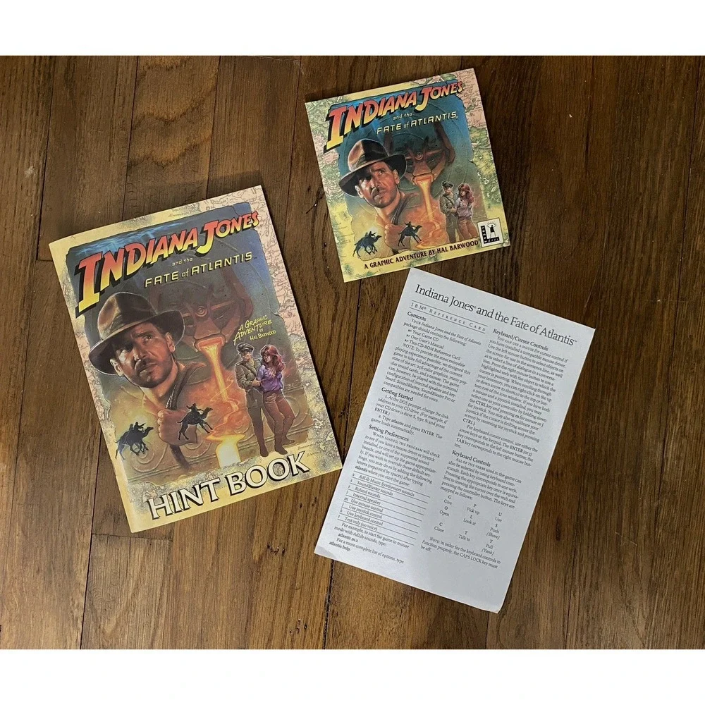 Indiana Jones and the Fate of Atlantis (IBM PC 1992) CD-ROM Hint Book Reference